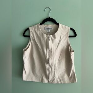 Jones Wear Sleeveless Zip-Front Vest (Made In Canada)
